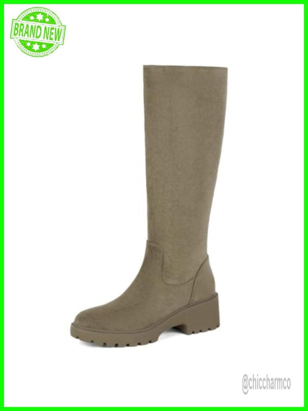 Women's Knee High Platform Wedge Boots Faux Suede Tall Boots